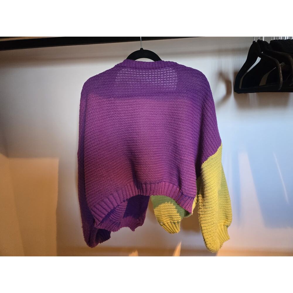 Womens Knitted Sweater Oversized Drop Shoulder Sleeve with Heart Pattern - 3XL - Picture 5 of 6